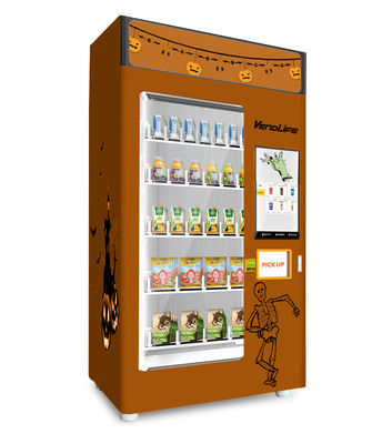 Fresh Egg Fruit Salad Elevator Vending Machine With 23.6 Inches Screen