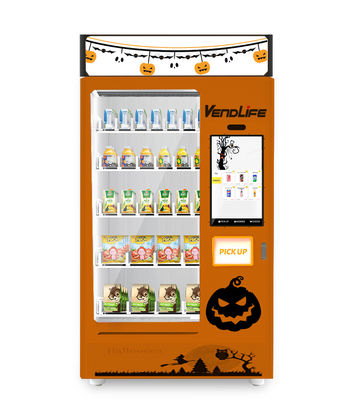 Fresh Egg Fruit Salad Elevator Vending Machine With 23.6 Inches Screen