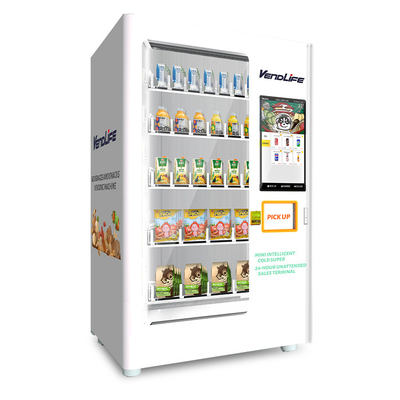 Large Capacity Fresh Food Vending Machine 304SS Elevator Platform Dustproof