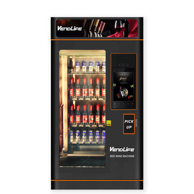 Antitheft Beer And Wine Vending Machines 900W Power With Refrigerator