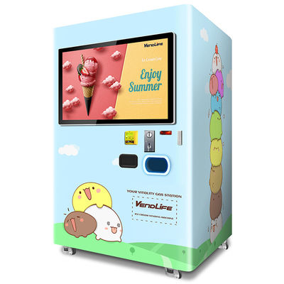As máquinas de venda automática automáticas 0.85KW exterior 4G do gelado conectaram